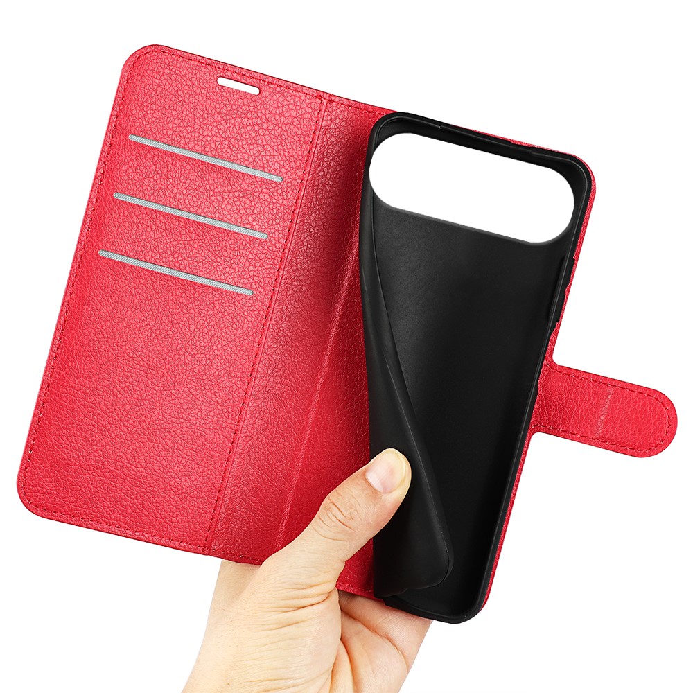  iPhone Air Fodral Litchi Läder Röd