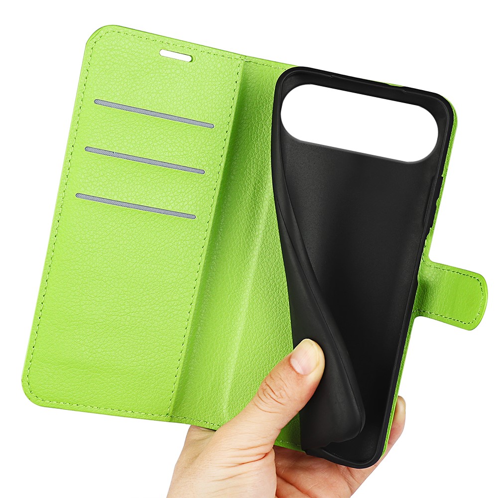  iPhone Air Fodral Litchi Läder Grön