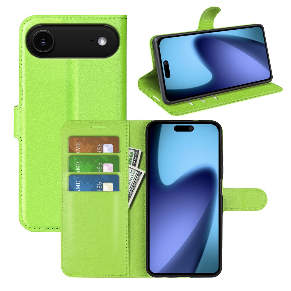  iPhone Air Fodral Litchi Läder Grön