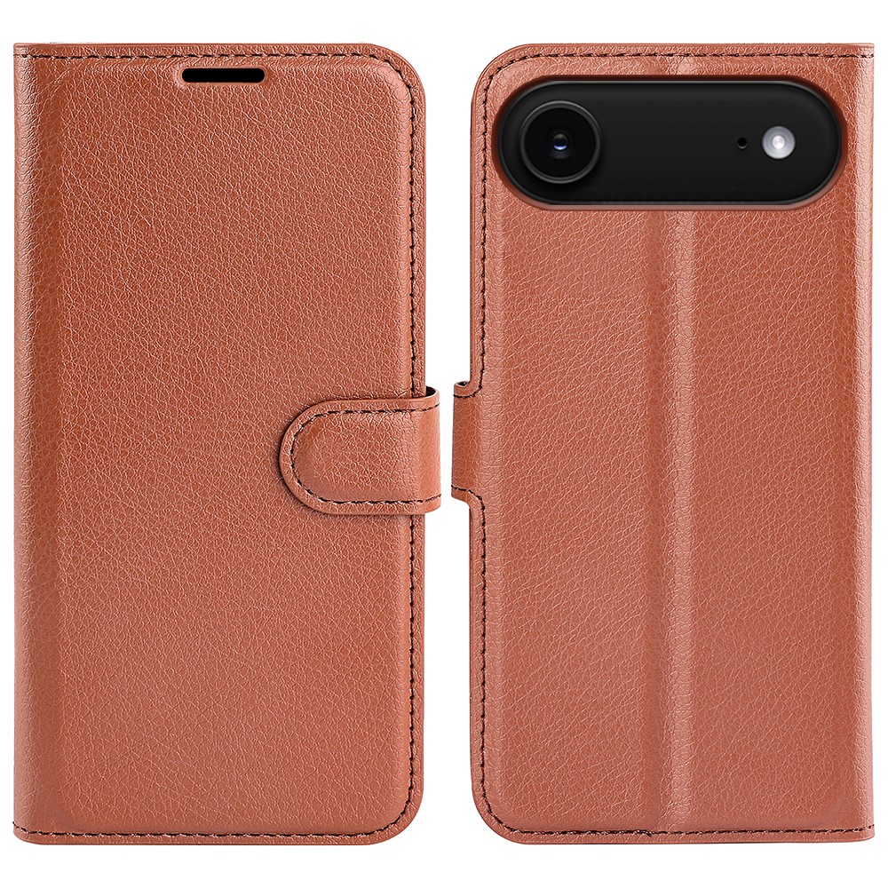  iPhone Air Fodral Litchi Läder Brun