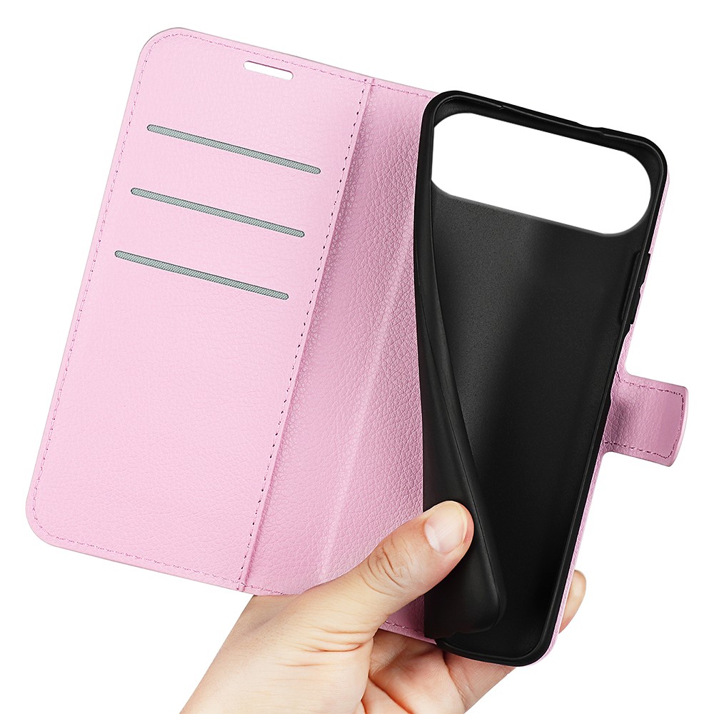  iPhone Air Fodral Litchi Läder Ljus Rosa