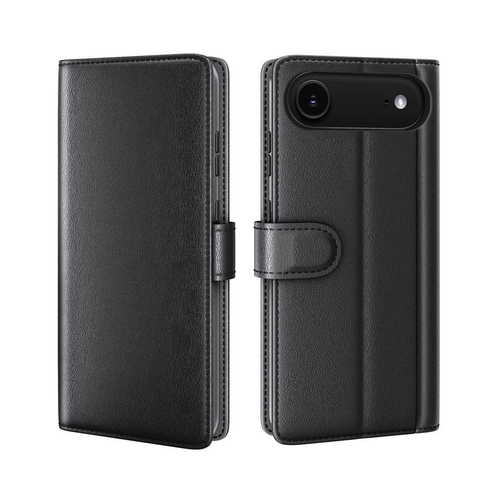  iPhone Air Fodral Premium Äkta Läder Svart