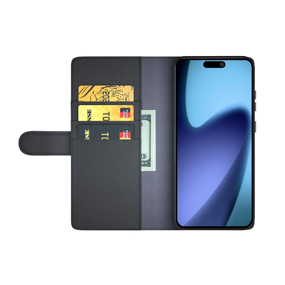 iPhone Air Fodral Premium Äkta Läder Svart