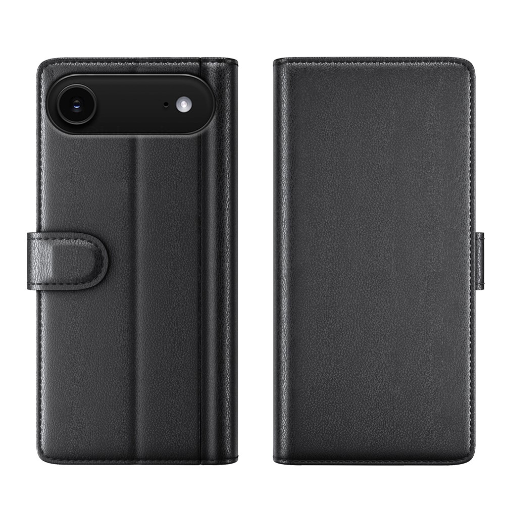  iPhone Air Fodral Premium Äkta Läder Svart