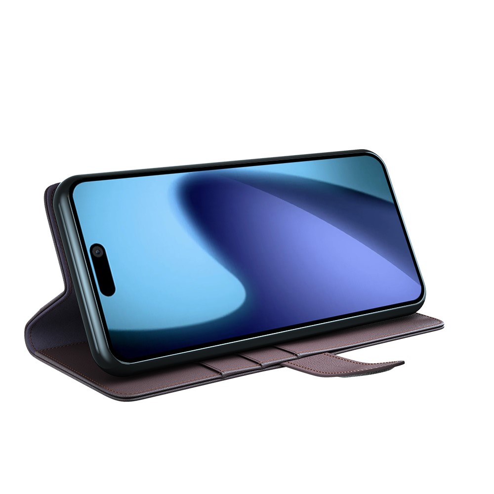  iPhone Air Fodral Premium Äkta Läder Brun