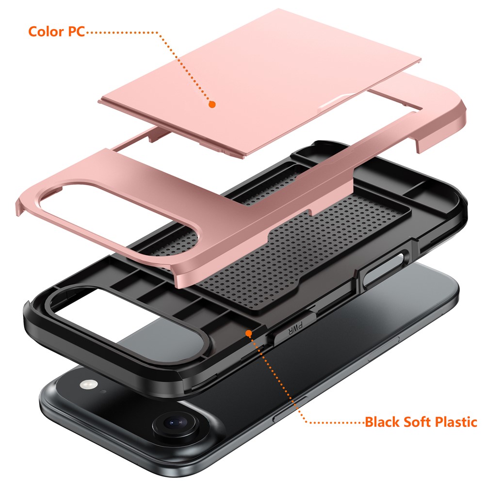  iPhone Air Skal Hybrid Med Kortfack Svart