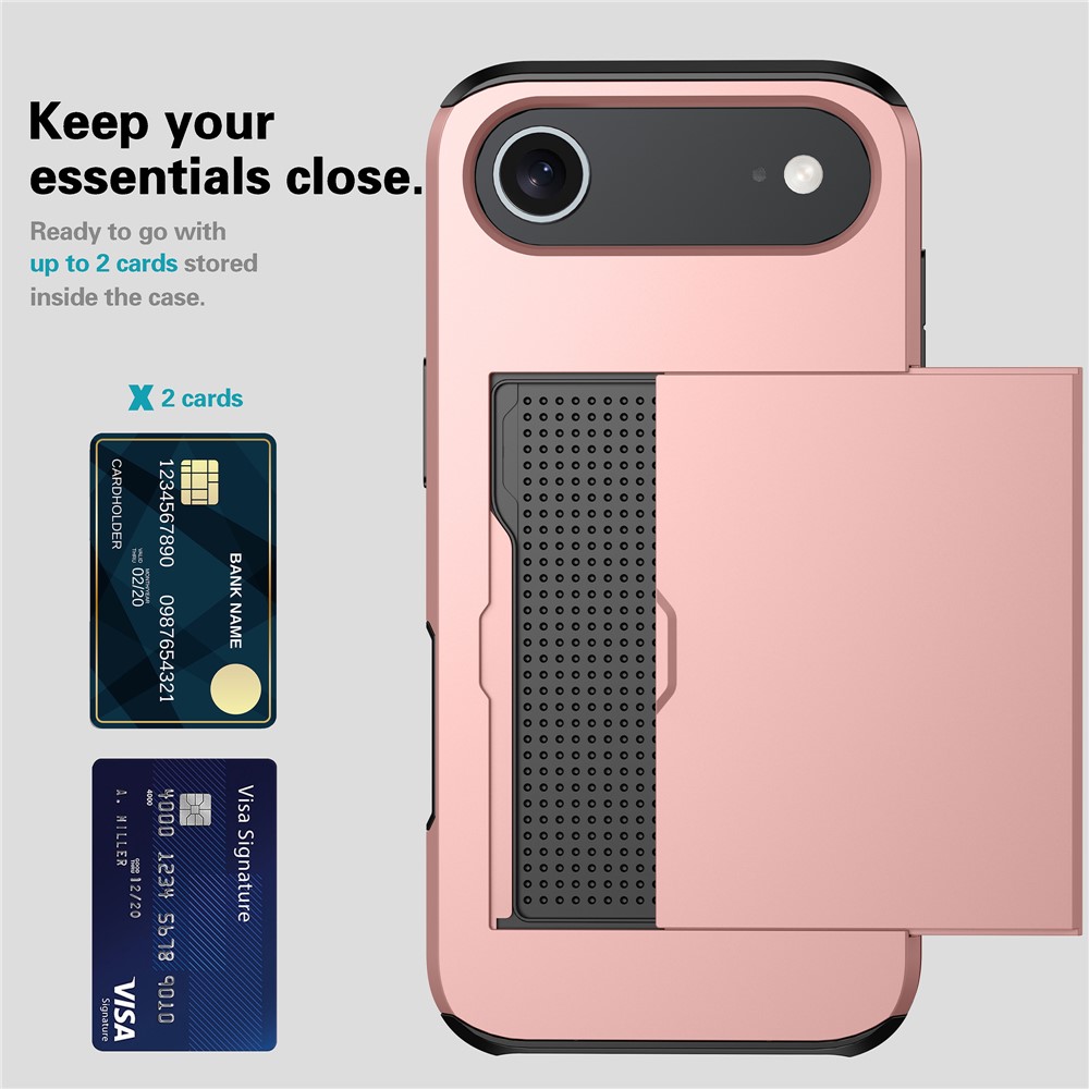  iPhone Air Skal Hybrid Med Kortfack Grå