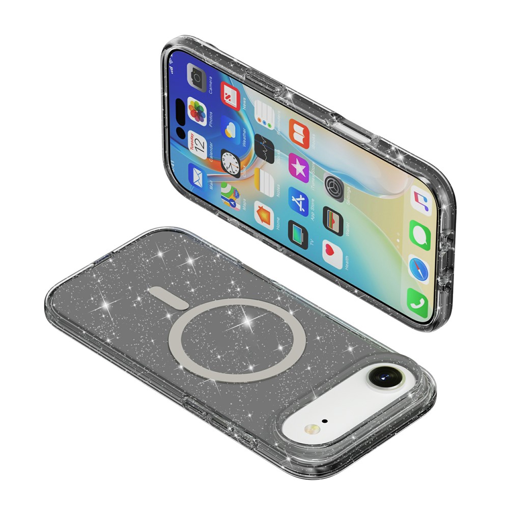  iPhone Air Skal MagSafe Glitter Svart