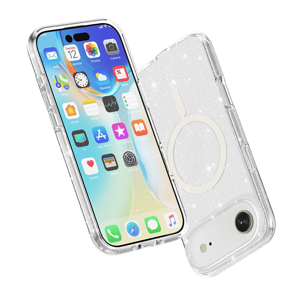  iPhone Air Skal MagSafe Glitter Transparent