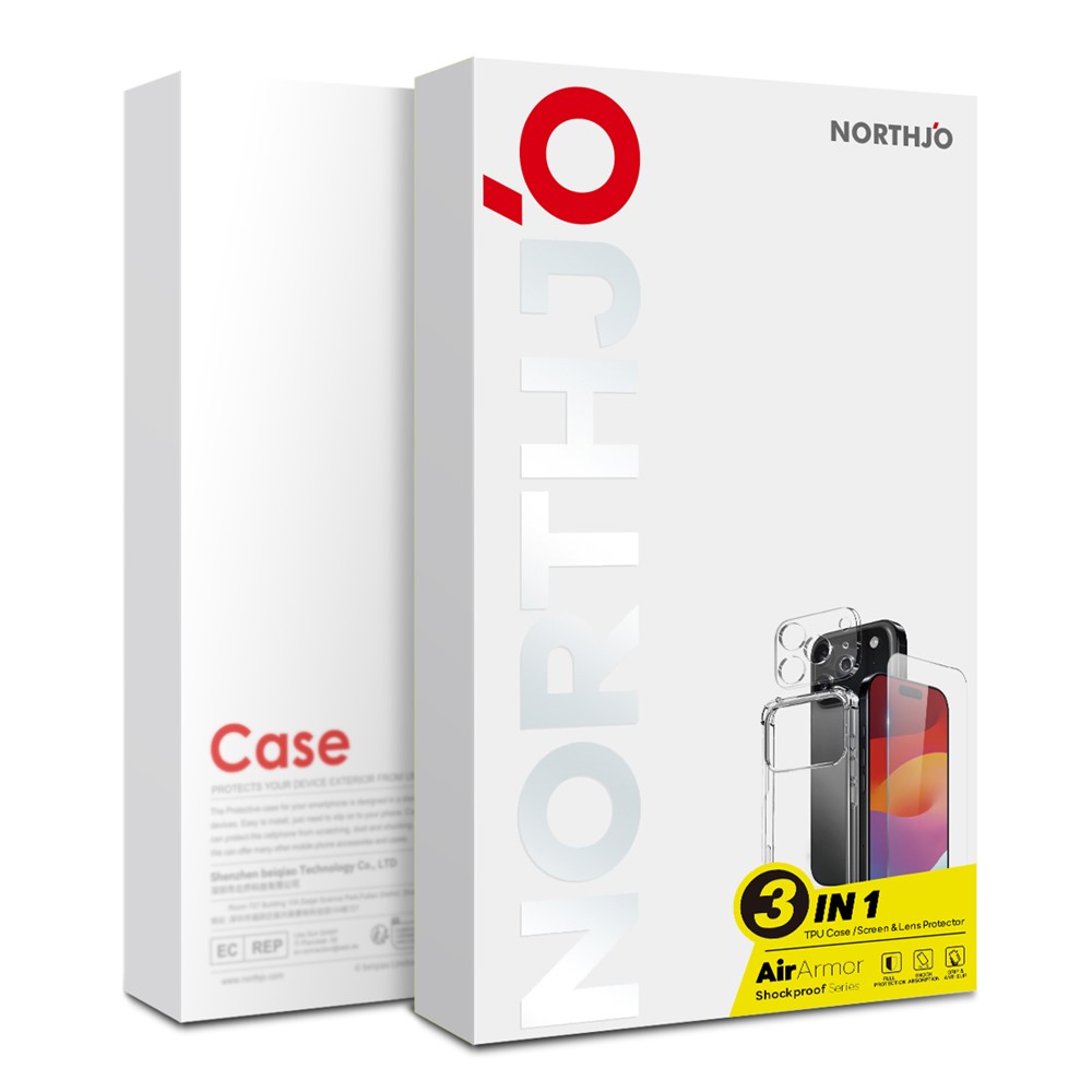 NORTHJO NORTHJO iPhone Air 3in1 Komplett Skyddspaket