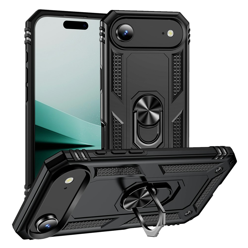  iPhone Air Skal Shockproof Hybrid Ring Svart