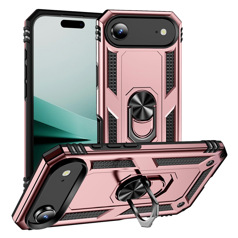  iPhone Air Skal Shockproof Hybrid Ring Roséguld