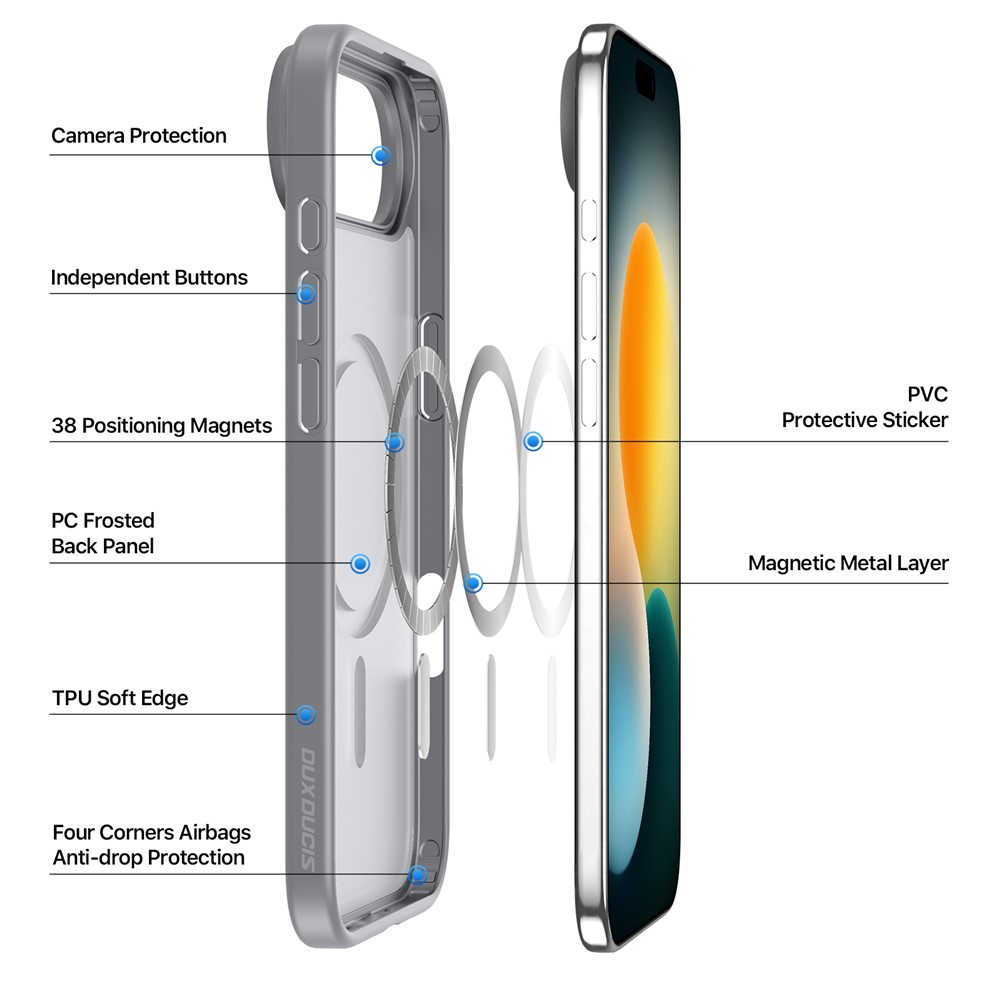 DUX DUCIS DUX DUCIS iPhone Air Skal MagSafe Yind Series Grå