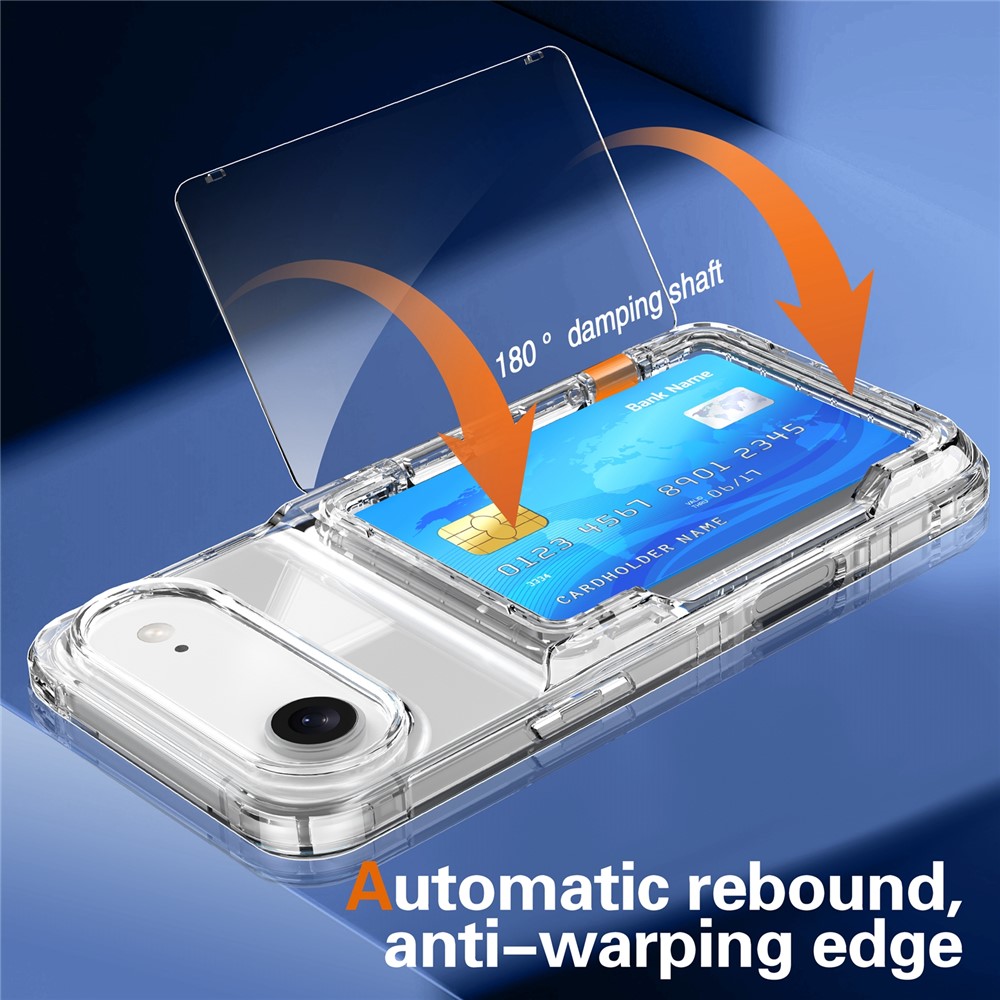  iPhone Air Skal Kickstand Med Kortfack Transparent