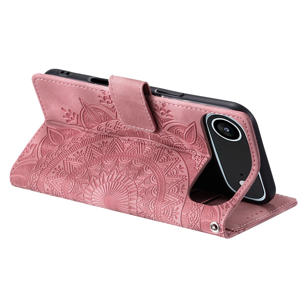  iPhone Air Fodral Mandala Läder Roséguld