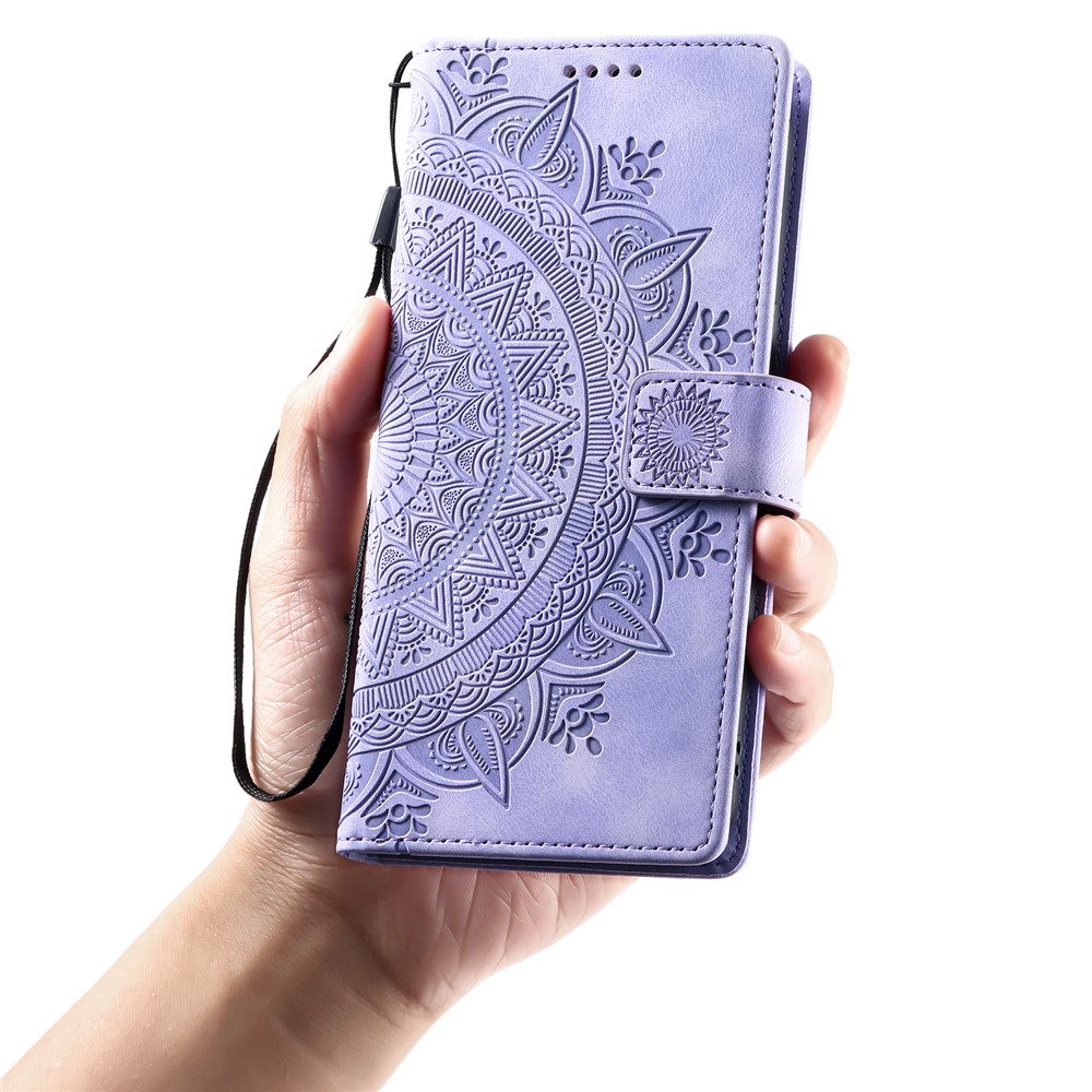  iPhone Air Fodral Mandala Läder Lila