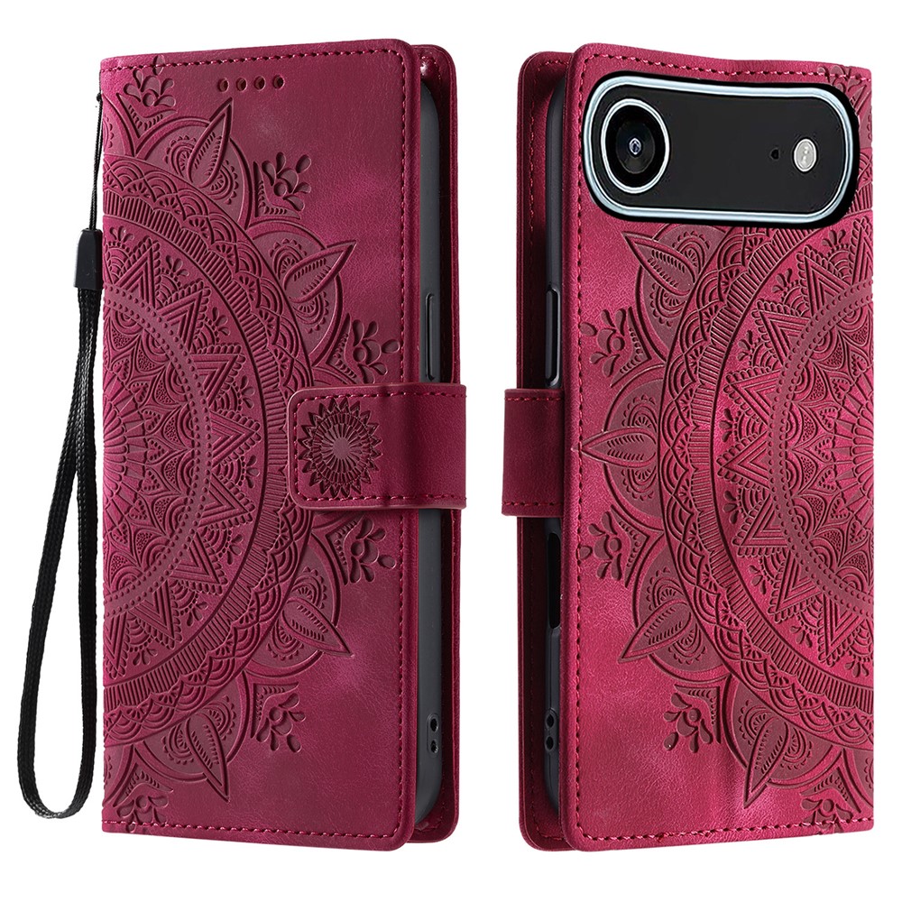  iPhone Air Fodral Mandala Läder Rosa