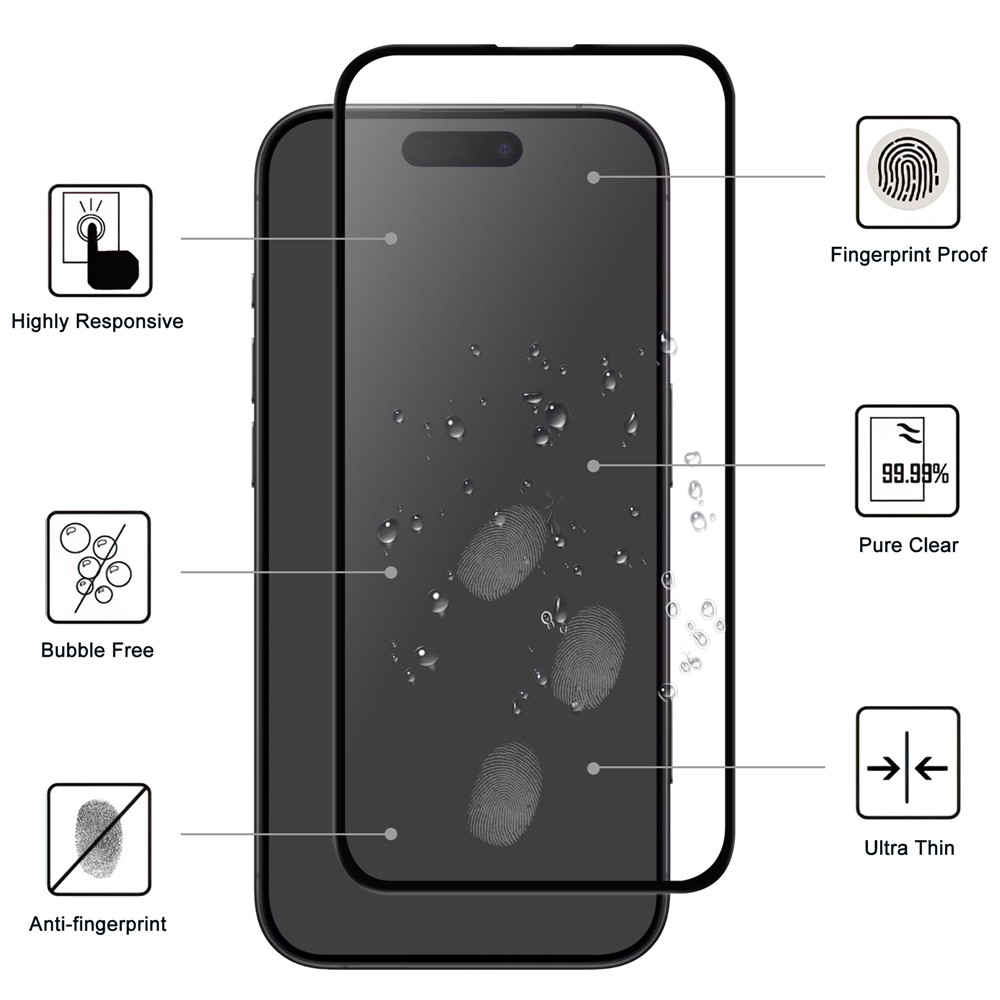  iPhone Air Skärmskydd Heltäckande Härdat Glas