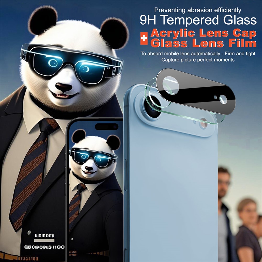 IMAK IMAK iPhone Air Linsskydd Härdat Glas Svart