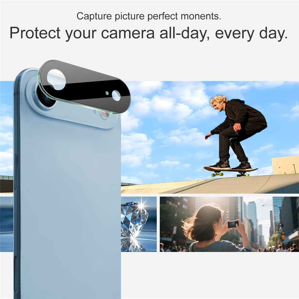 IMAK IMAK iPhone Air Linsskydd Härdat Glas Svart