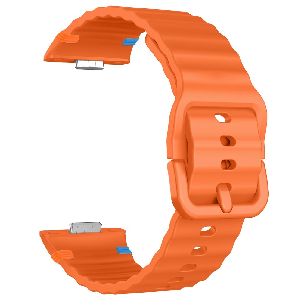  Huawei Watch Fit 4 Pro / 4 / 3 Klockarmband Wave Silikon Orange