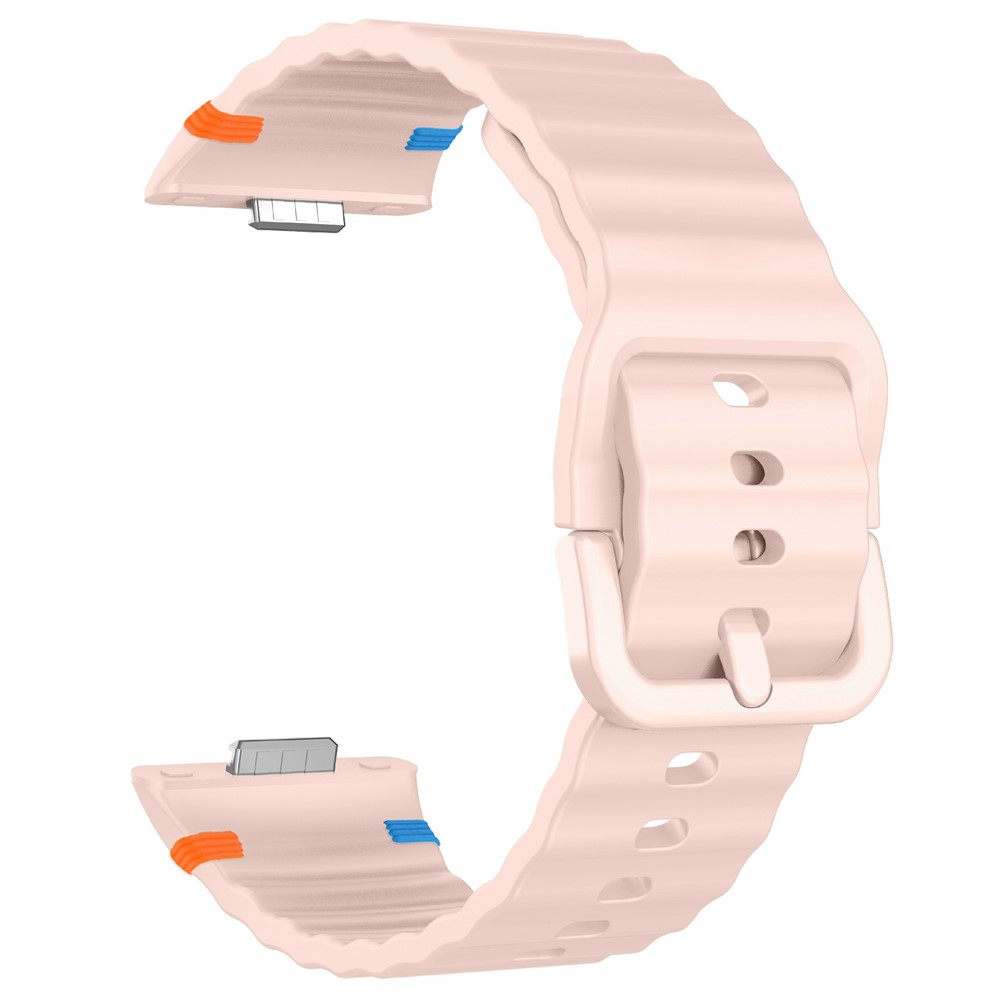  Huawei Watch Fit 4 Pro / 4 / 3 Klockarmband Wave Silikon Rosa