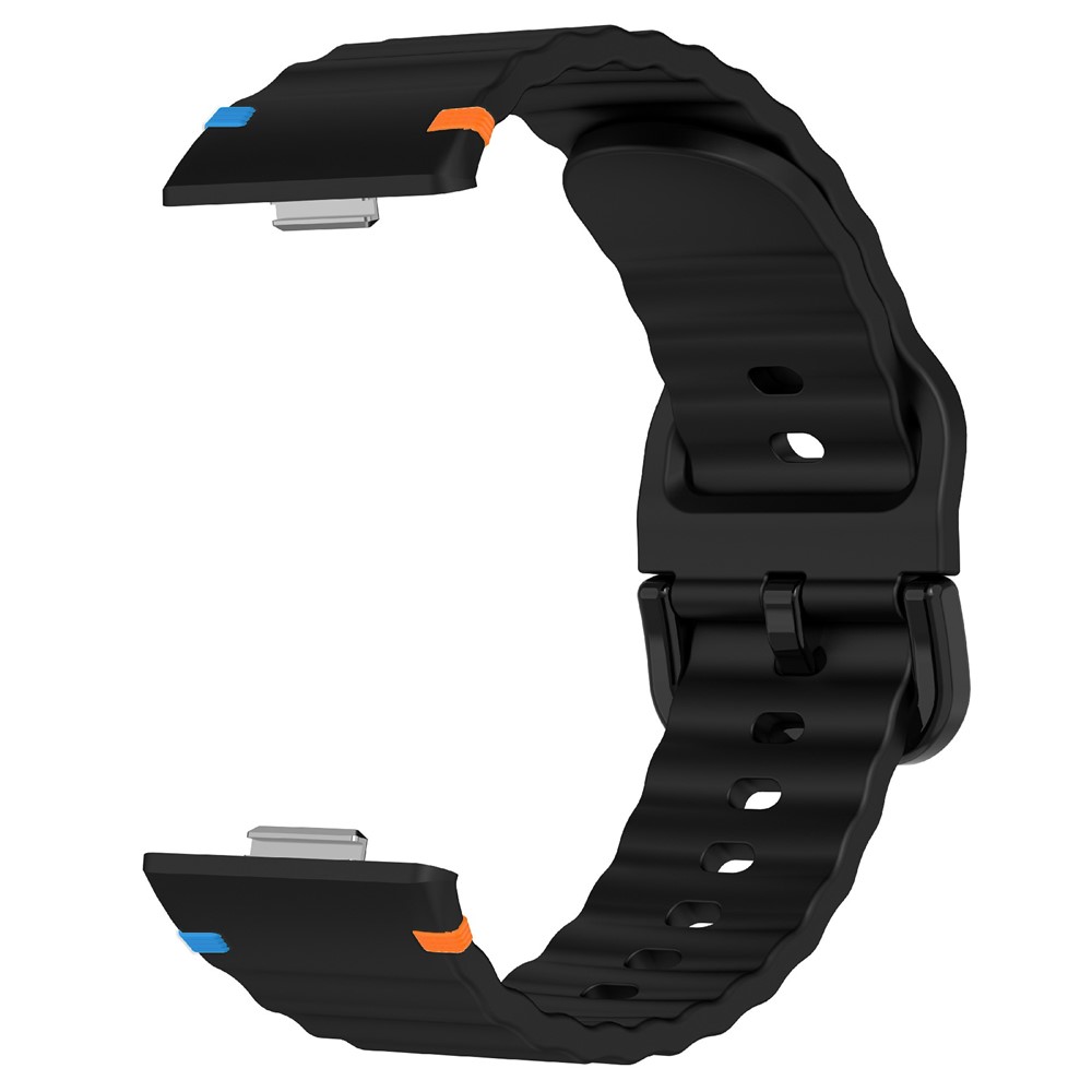  Huawei Watch Fit 4 Pro / 4 / 3 Klockarmband Wave Silikon Svart