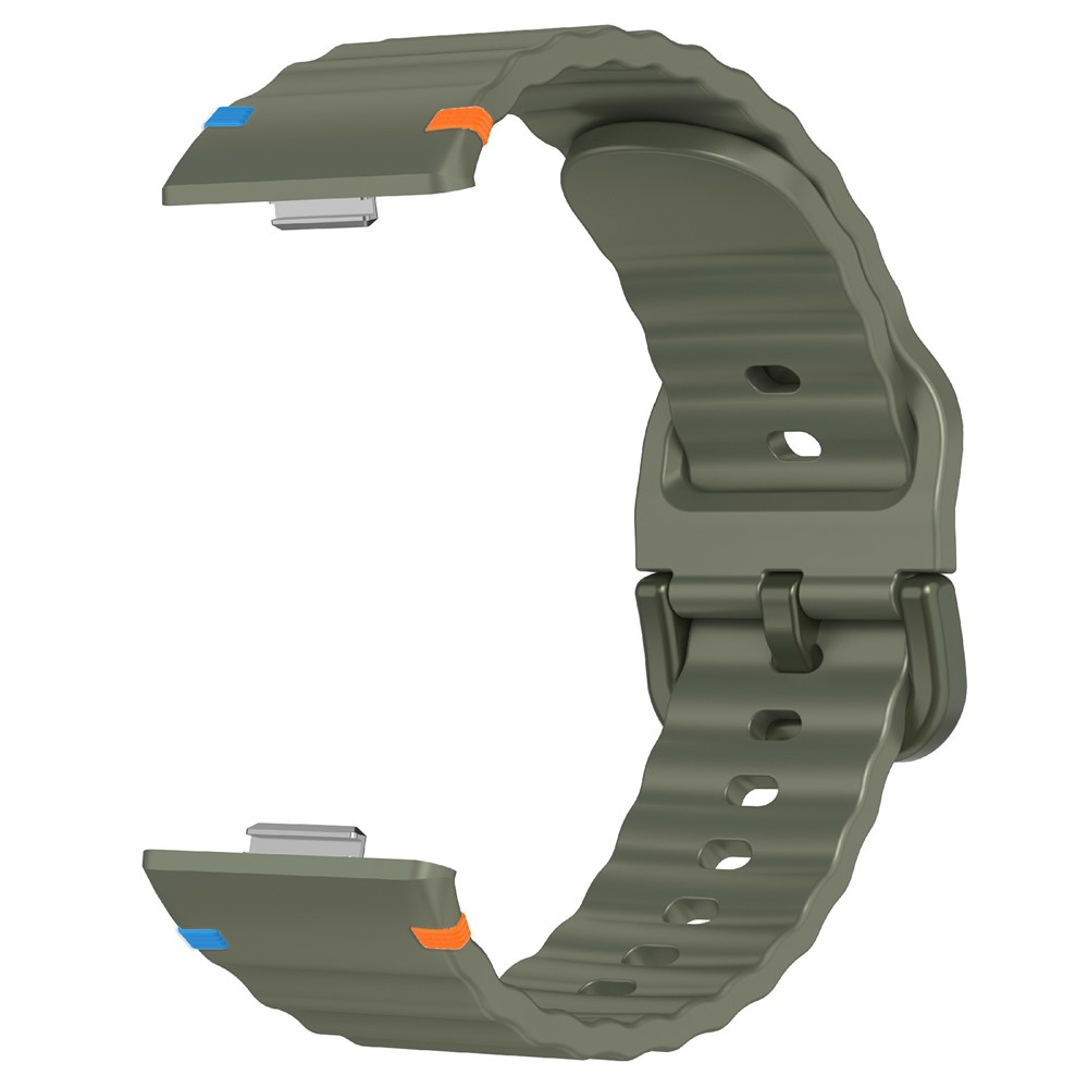 Huawei Watch Fit 4 Pro / 4 / 3 Klockarmband Wave Silikon Grön