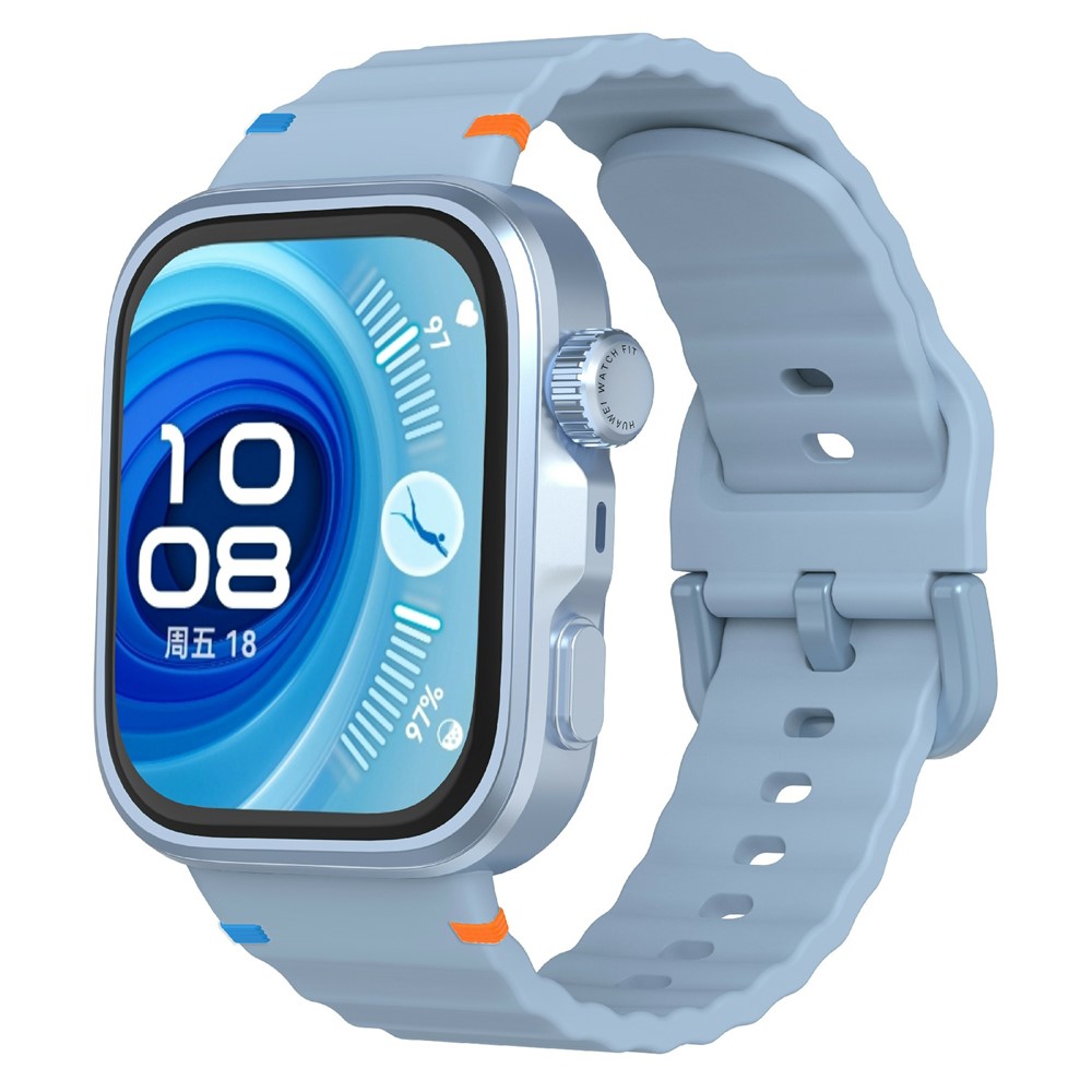  Huawei Watch Fit 4 Pro / 4 / 3 Klockarmband Wave Silikon Blå