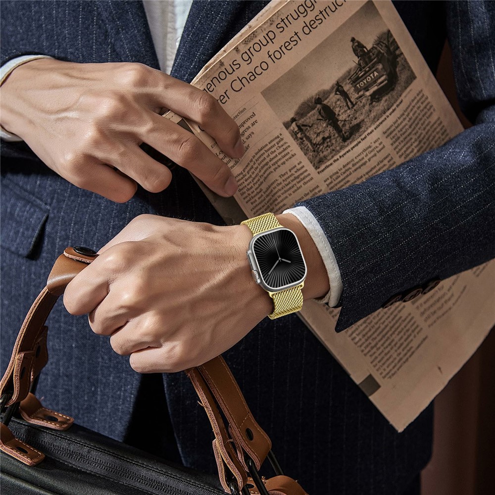  Apple Watch 38/40/41/42 mm Armband Milanese Guld
