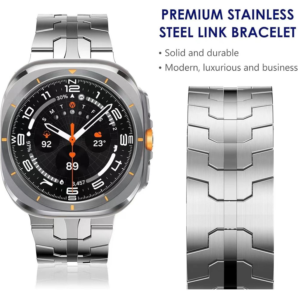  Galaxy Watch Ultra (2025) / 47 mm Armband Metall Silver