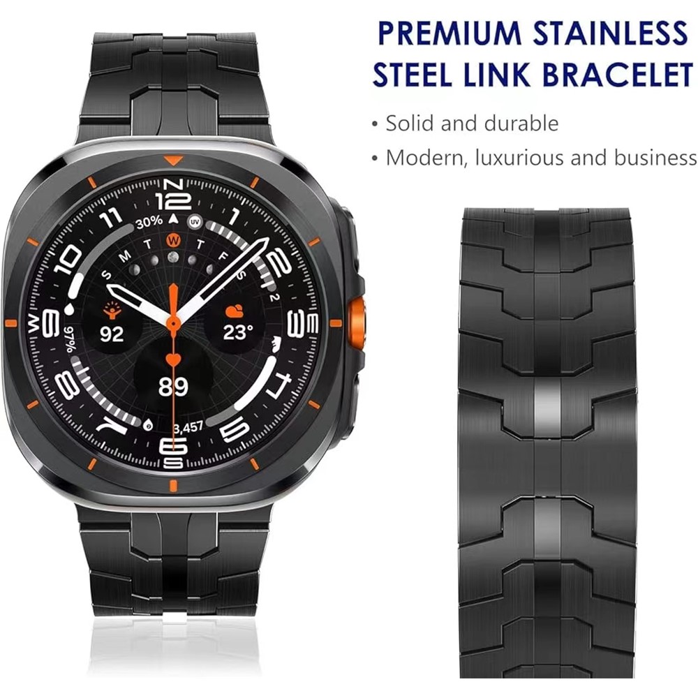  Galaxy Watch Ultra (2025) / 47 mm Armband Metall Svart