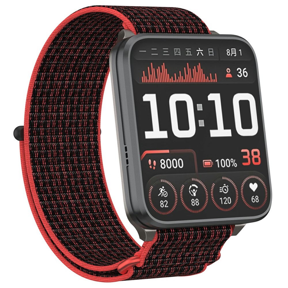  Garmin Venu X1 Armband Nylon Loop Röd / Svart