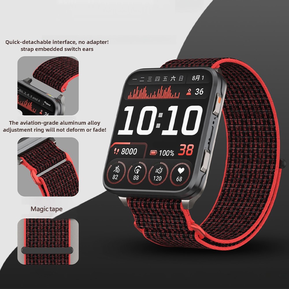  Garmin Venu X1 Armband Nylon Loop Ljus Rosa