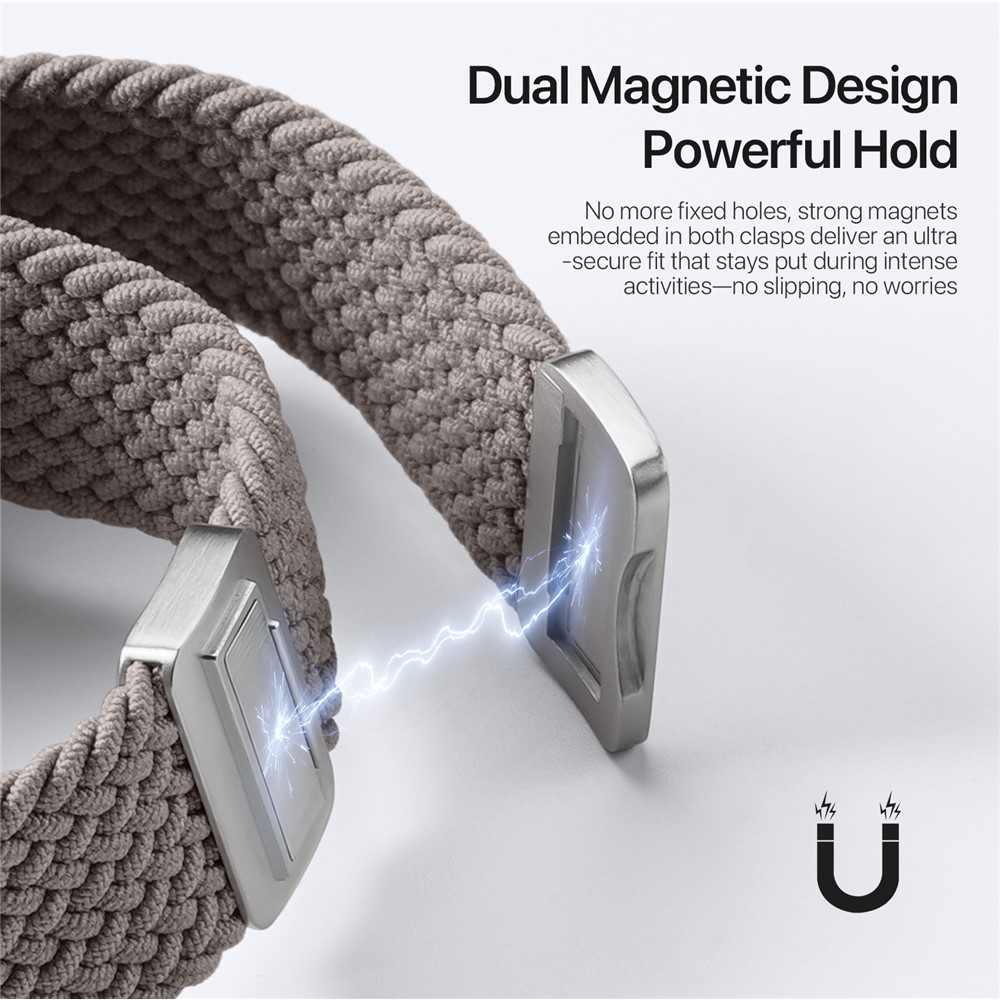 DUX DUCIS DUX DUCIS Apple Watch 38/40/41/42 mm Armband Flätat Grå