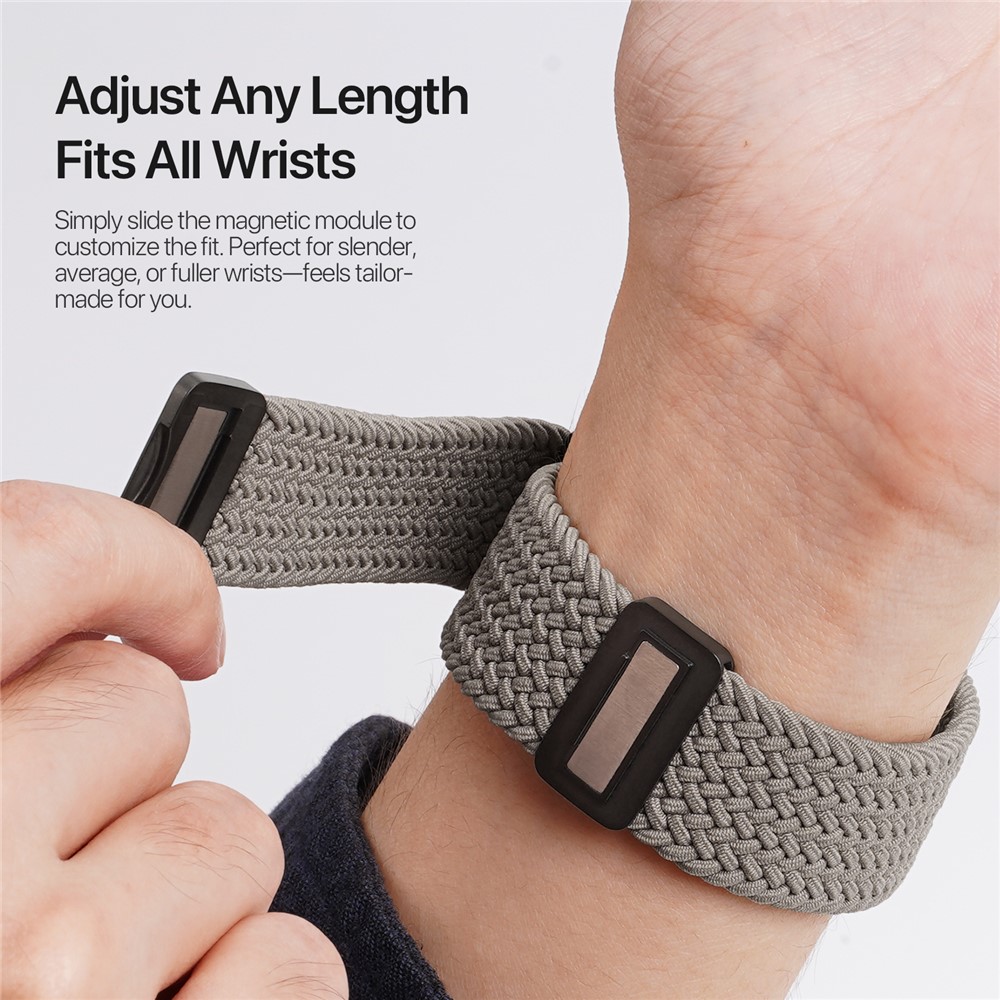 DUX DUCIS DUX DUCIS Apple Watch 42/44/45/46/49 mm Armband Flätat Grå