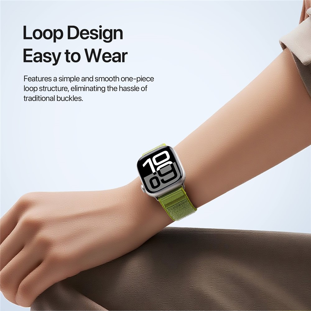 DUX DUCIS DUX DUCIS Apple Watch 38/40/41/42 mm Armband Nylon Loop Grön
