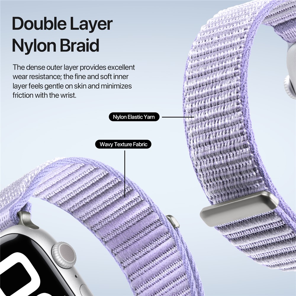 DUX DUCIS DUX DUCIS Apple Watch 38/40/41/42 mm Armband Nylon Loop Lila