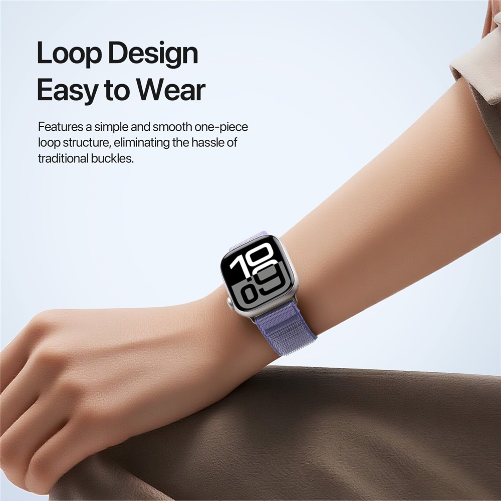 DUX DUCIS DUX DUCIS Apple Watch 42/44/45/46/49 mm Armband Nylon Loop Lila
