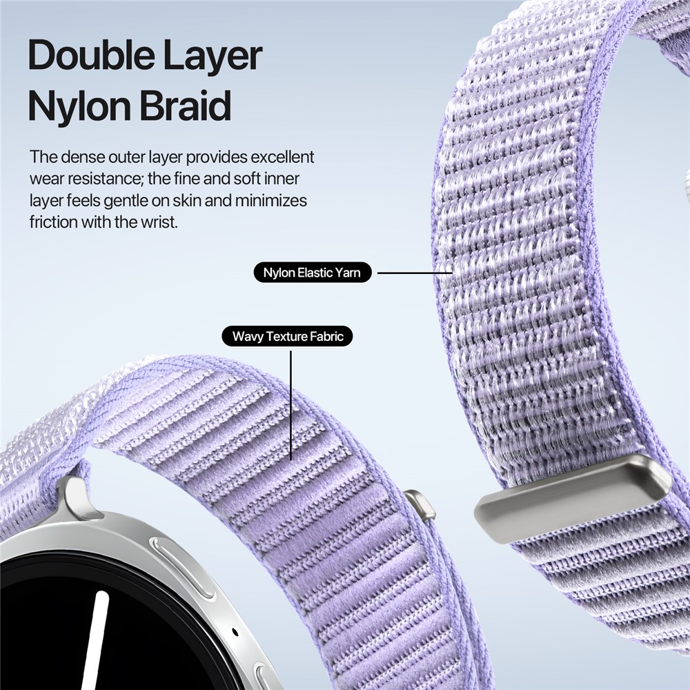 DUX DUCIS DUX DUCIS Galaxy Watch 8 46/44/40 mm Armband Nylon Loop Lila