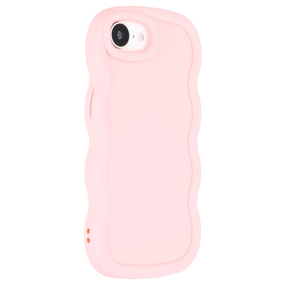  iPhone 17e / 16e Mobilskal Wavy Ljus Rosa