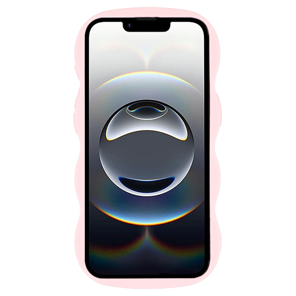  iPhone 17e / 16e Mobilskal Wavy Ljus Rosa