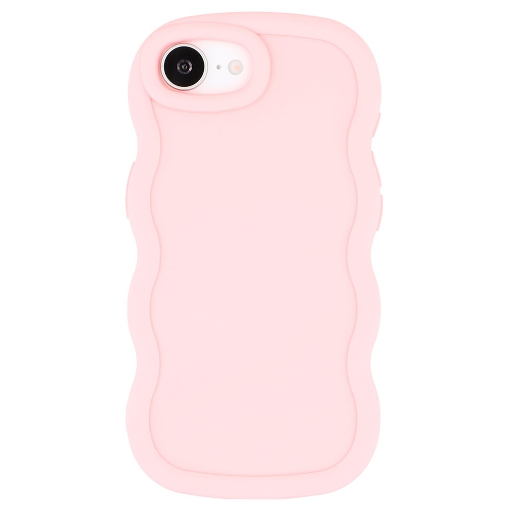  iPhone 17e / 16e Mobilskal Wavy Ljus Rosa