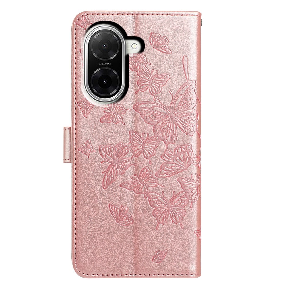  Xiaomi Redmi A5 Fodral Med Fjäril Tryck Roséguld