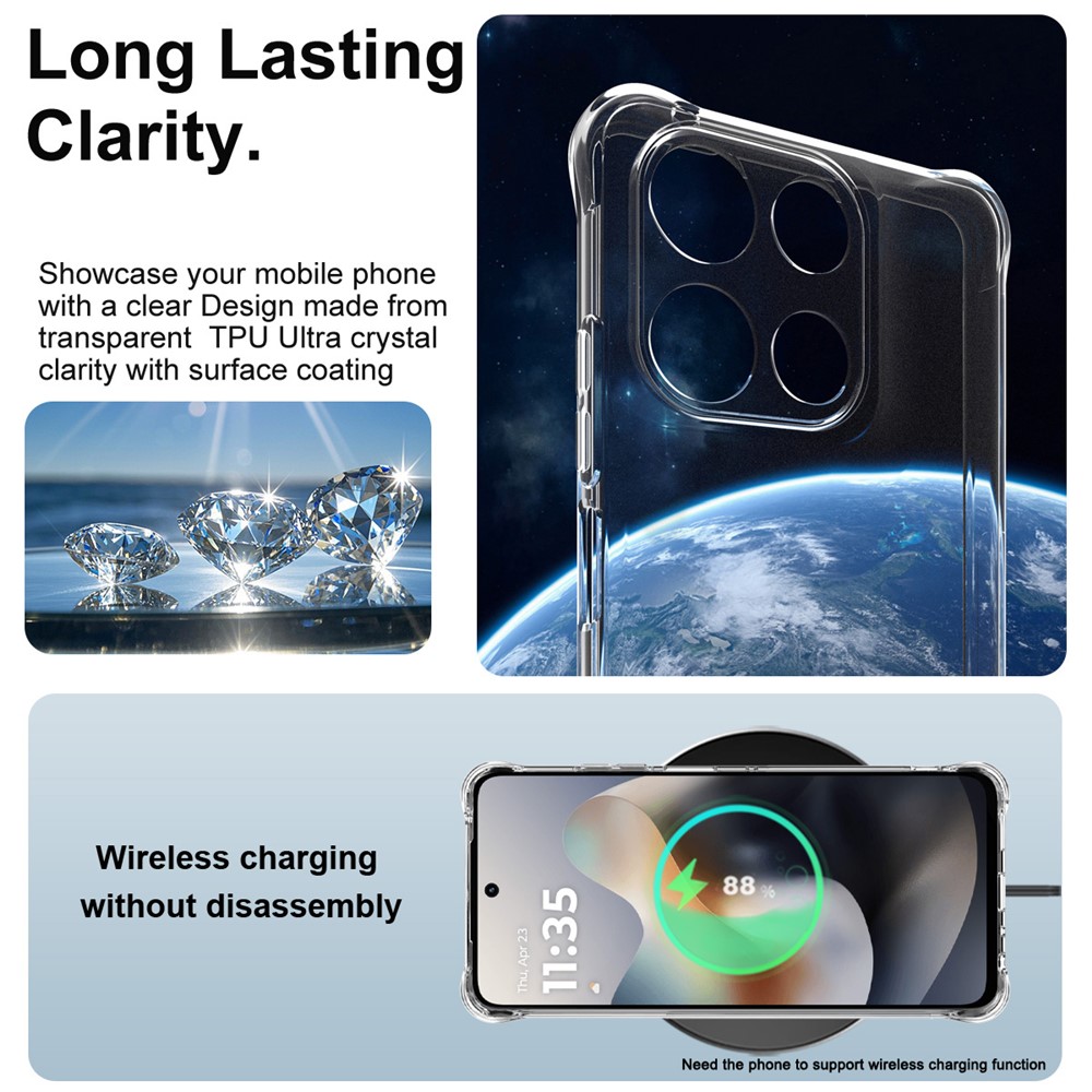 IMAK IMAK Motorola Moto G56 5G Skal Airbag Shockproof Transparent