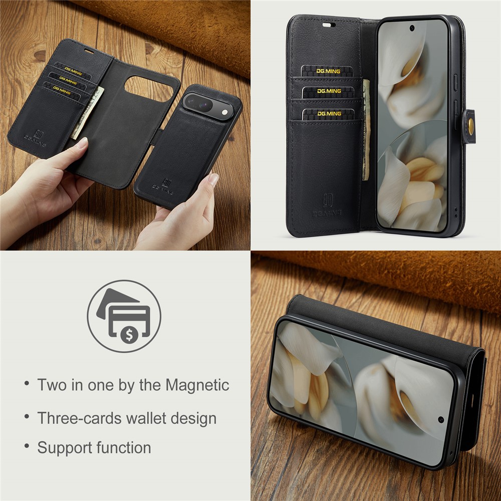 DG.MING DG.MING Google Pixel 10/10 Pro 2in1 Magnet Fodral / Skal Svart