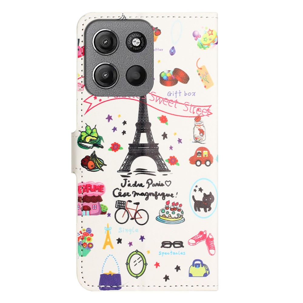  Motorola Moto G86 Power/G86 5G Fodral Med Tryck Eiffeltornet
