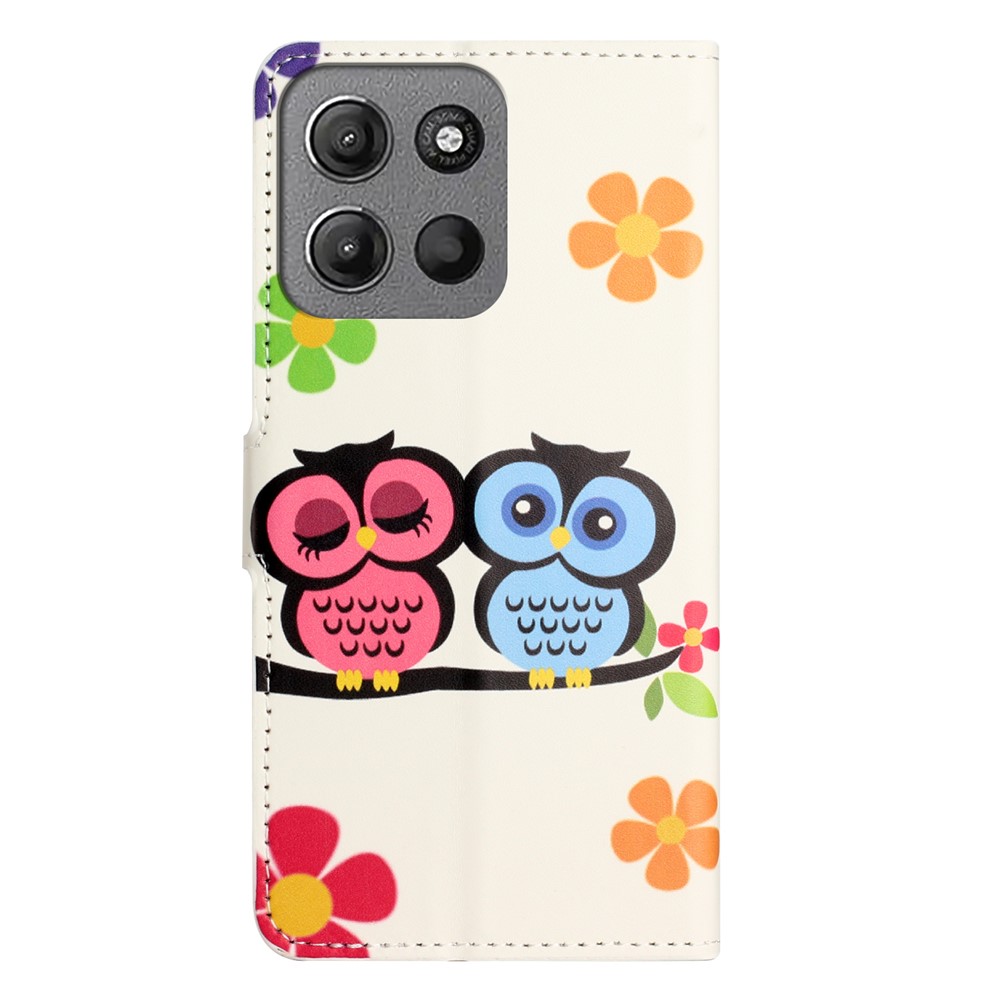  Motorola Moto G86 Power/G86 5G Fodral Med Tryck Ugglor