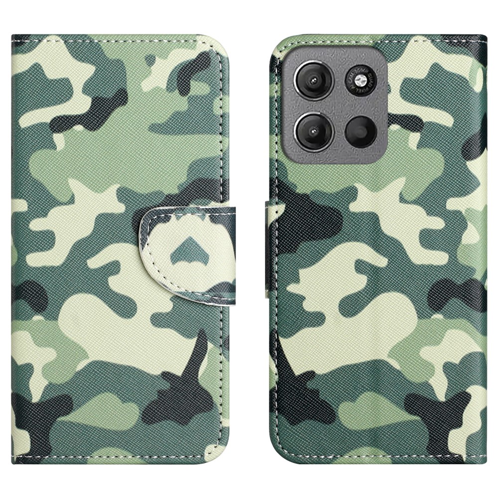  Motorola Moto G86 Power/G86 5G Fodral Läder Camouflage