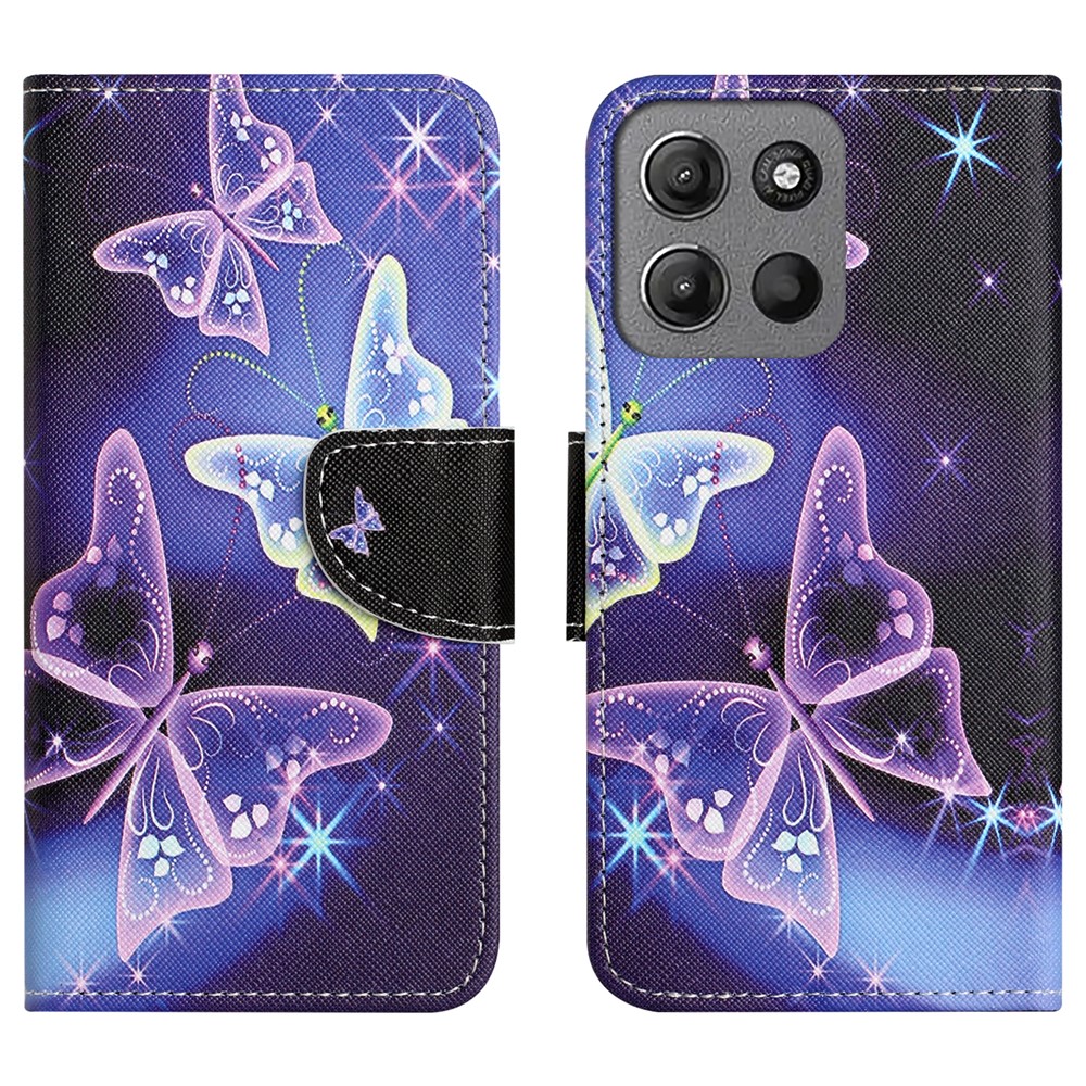  Motorola Moto G86 Power/G86 5G Fodral Läder Fjärilar